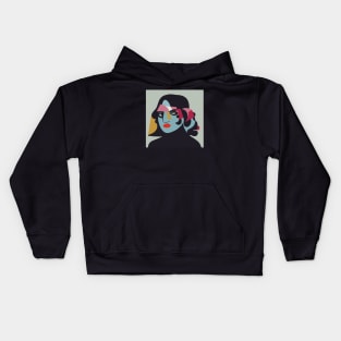 Saige - Cubism Portrait Kids Hoodie